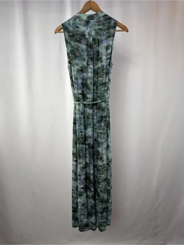 Bella Dahl Sleeveless Tie Waist Maxi Dress in Green Blue Purple Tie-Dye‎ Size XS - Image 7