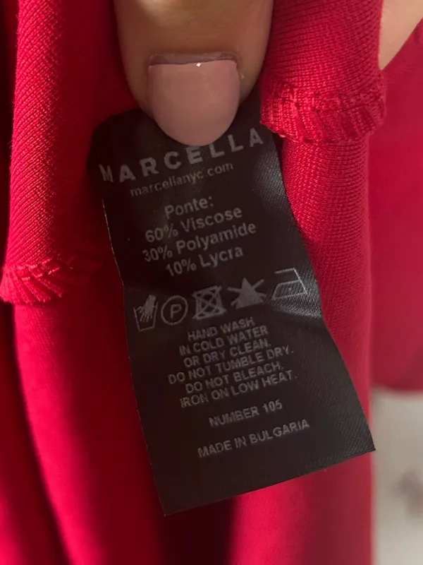 Marcella NYC Marvin European Ponte Tank Maxi Dress Red Size Small Quiet Luxury - Image 8