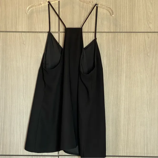Banana Republic Thin Strap Tank Blouse Black XL - Image 5