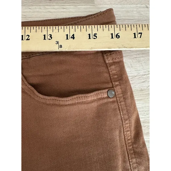 Judy Blue Jeans Womens‎ 13/31 Brown Garment Dyed Wide Leg Crop High Waist #J13-7 - Image 10