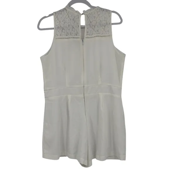 Disney Alice iThrough Looking Glass Romper Sz XL Fairy Coquette Lace Bib Cream - Image 7