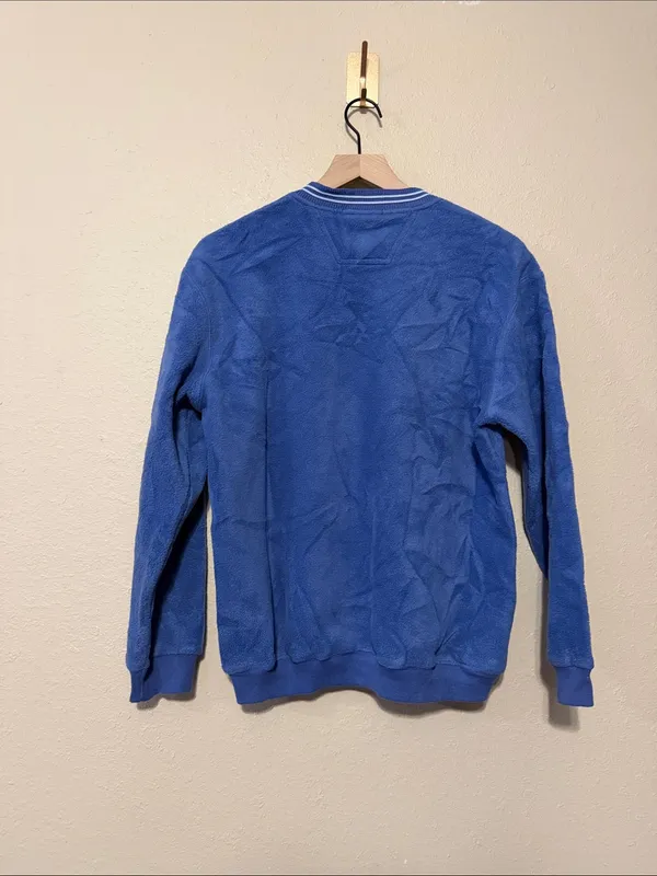 Disney Golf Collection Pullover Women's M Blue Fleece Logo Banded Hem Sweatshirt - Image 5