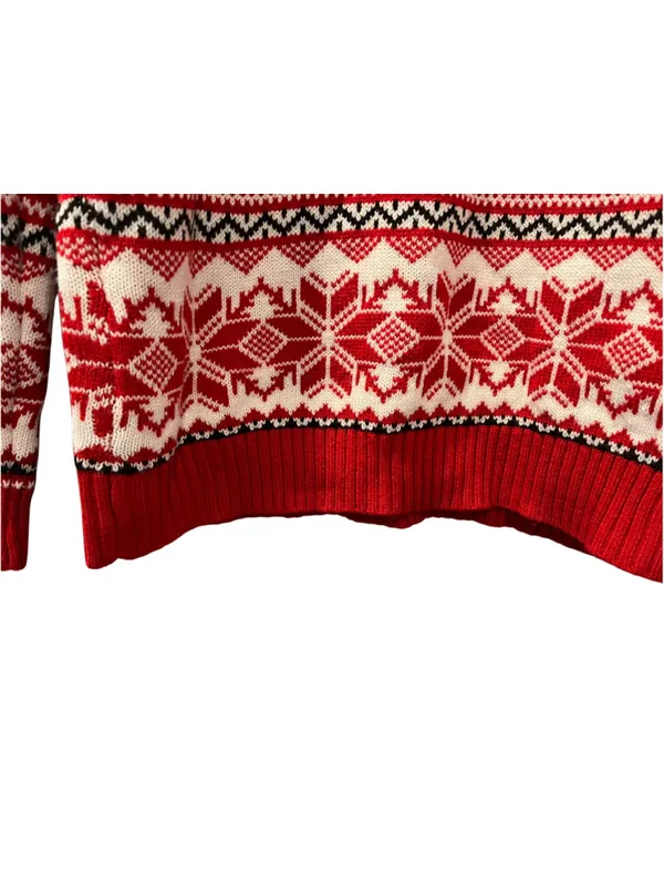 Ugly Christmas Sweater Women's Size XL Red Reindeer Knit Holiday Fair Isle Soft - Image 9