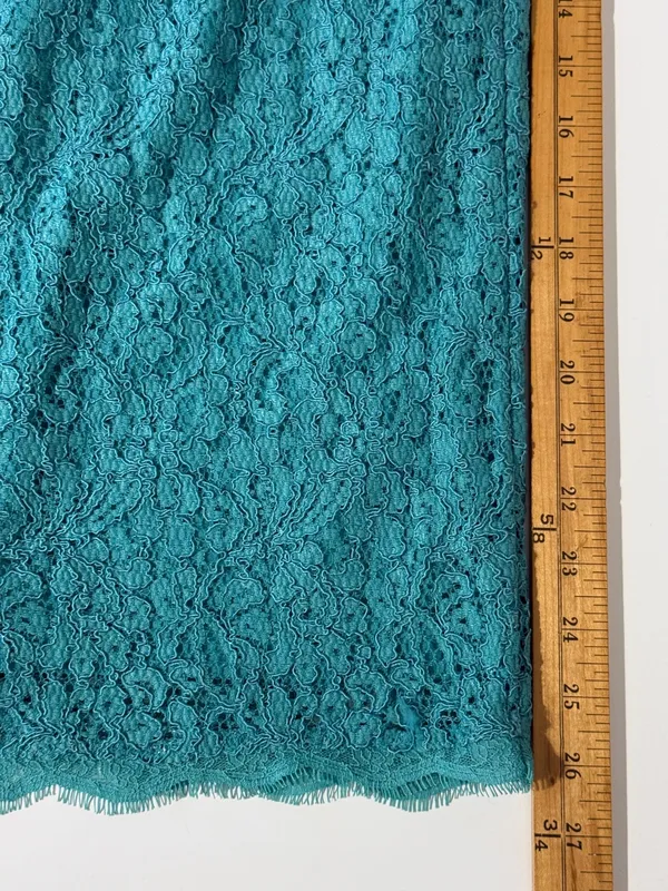 Adrianna Papell Teal Lace Cap-Sleeve Dress Sz 2 - Image 8