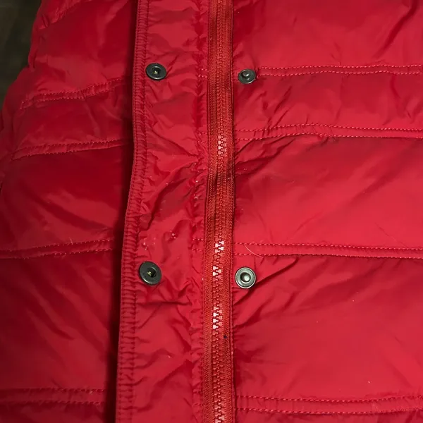 Lands' End Women’s Bold‎ Red Snap/ Zip Winter Coat Size XL - Image 5