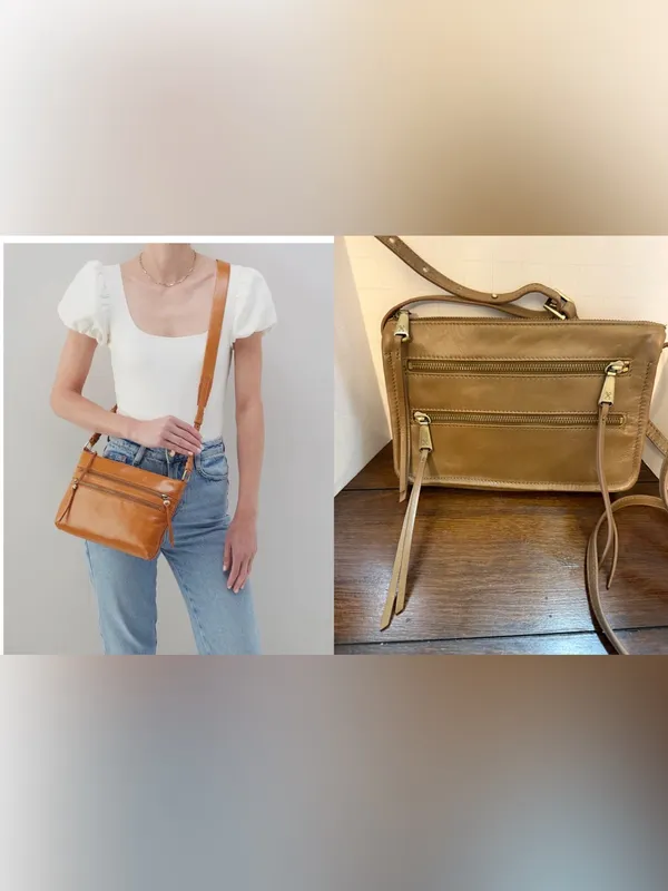 NWTs HOBO 'Mission' Cameo Metallic Leather Crossbody & Shoulder Bag - Image 2