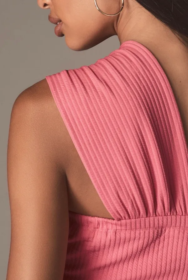Anthropologie Porridge Antonia Twist-Front Ribbed Maxi Dress, Size XS - Image 3