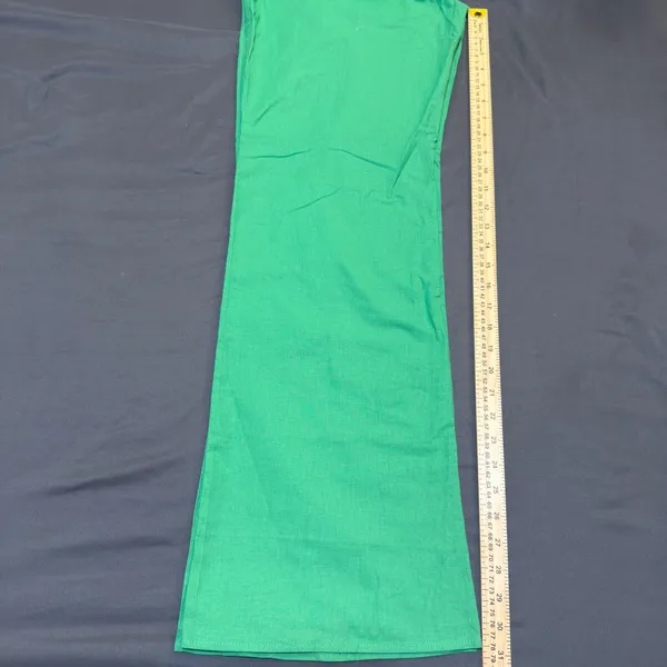 Commense Oversized Linen Tied Two Piece Pants Set in Green Size Small - Image 7