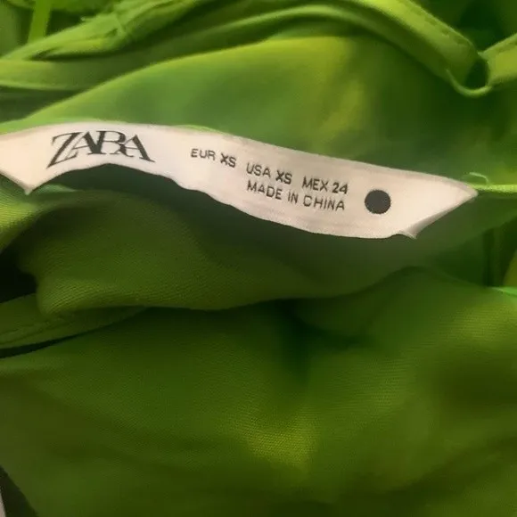 ZARA Slip Dress Lime Green Viral - Image 9