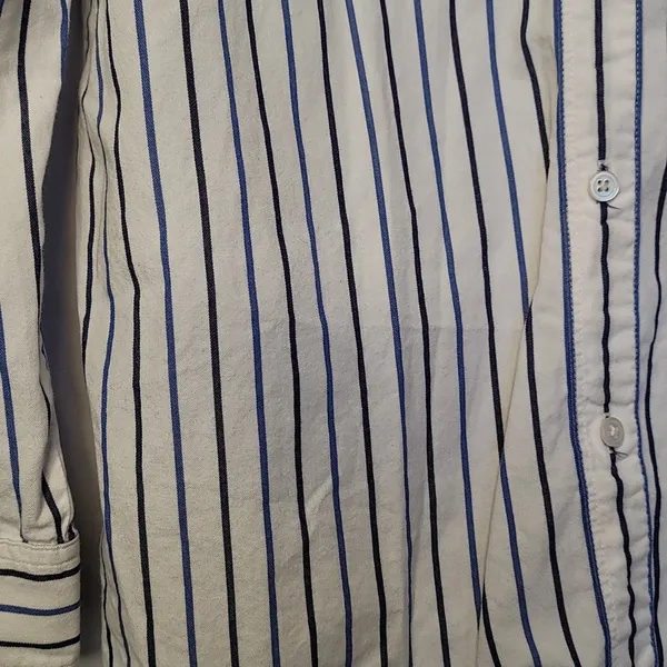 Madewell Ex Boyfriend Classic Alyssa Stripe button down collared shirt sz Med - Image 4
