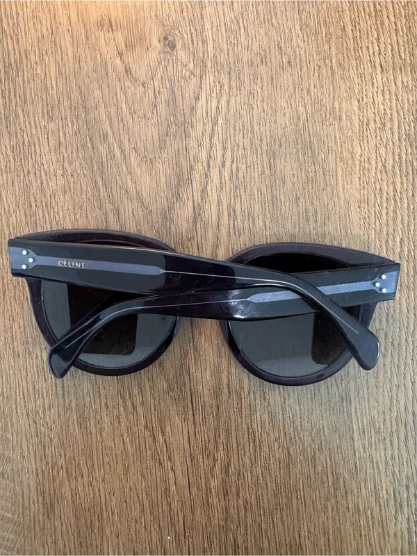 Celine Black Round Acetate Sunglasses with Gradient Lenses - Image 3