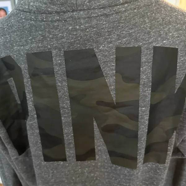 PINK Victoria’s Secret Gray Fleece-Lined Hoodie – Size M - Image 4