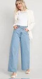 Old Navy High Rise Baggy Wide Leg Jeans - Image 2