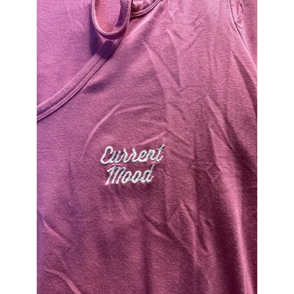 PINK Victoria's Secret Women's L Pink Cutout Strappy V-Neck T-Shirt - Image 4