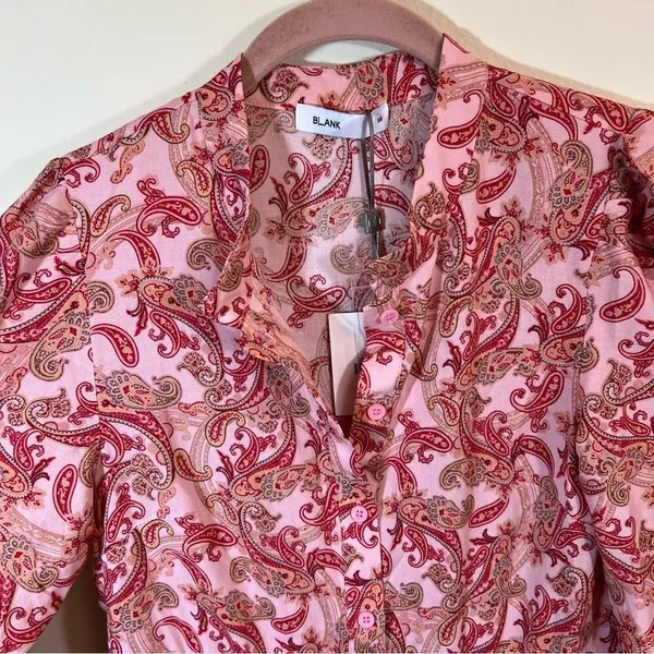 ✨ Dress Blank Printed Tiered‎ Maxi Dress Pink XS NWT NO BELT - Image 4