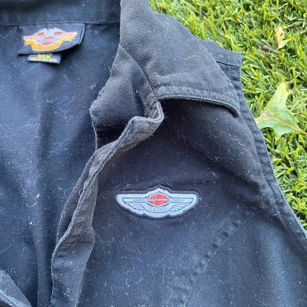 Harley Davidson Sleeveless Button Down Shirt - Image 4
