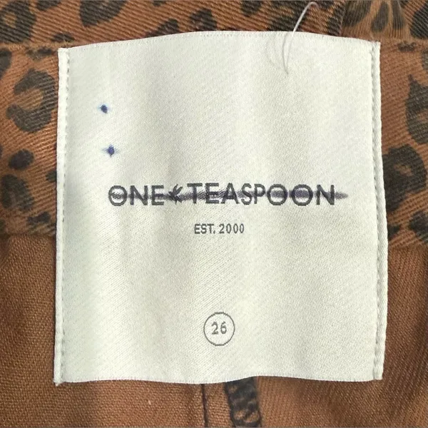 Free People‎ One Teaspoon Harem Cheetah Sinner Pants Barrel Jeans Tobacco 26 S - Image 9