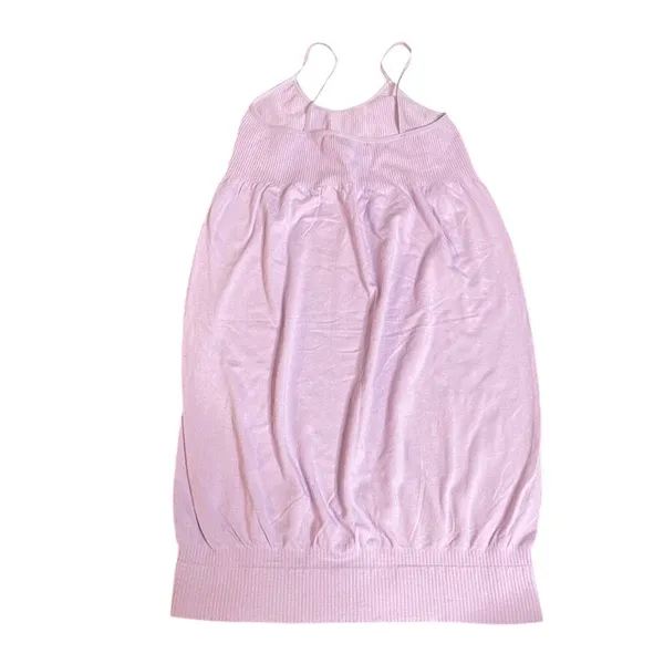 F&F Lilac Purple Ribbed Knit Spaghetti Strap Mini‎ Dress Pastel Soft Girl Womens - Image 2