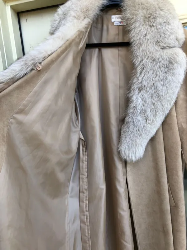 Ultrasuede Fox Fur And Suede Coat - Image 4