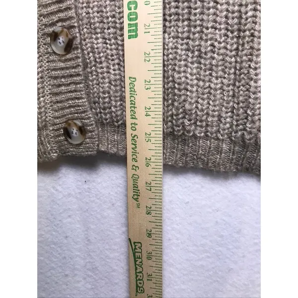 Zenana Womens 3X Oversized Cardigan Sweater‎ Tan Ribbed Knit Lantern Sleeve - Image 8