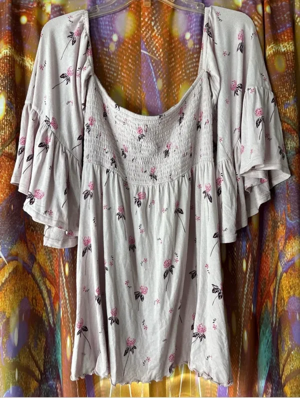 Free People ✨ Lana Floral Smocked Blouse - Image 4