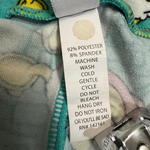 LuLaRoe Disney Daisy Duck Leggings M Teal Tall & Curvy‎ TC High Rise Stretch - Image 4