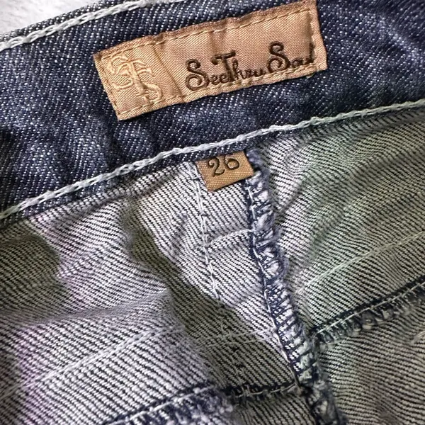 Classic Indigo Flare Jeans Blue Size 26 - Image 7