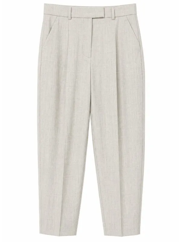 Abercrombie & Fitch Trouser Pants 2 /26 Beige Tailored Ankle Pleated High Rise - Image 2