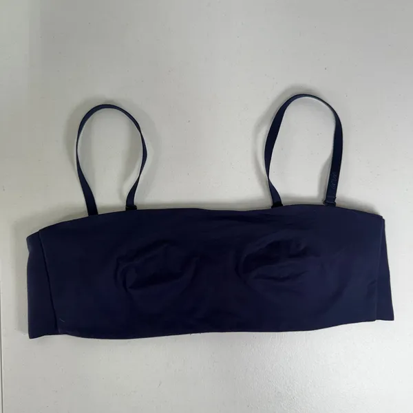 Aerie 36B Smoothez Bandeau Bra Navy Blue Wireless Removable Straps Seamless - Image 3