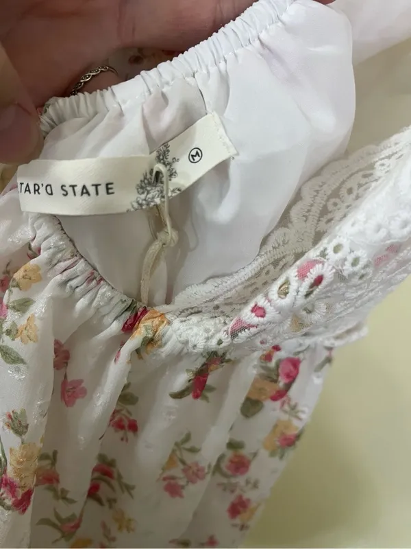 NEW Altar’d State White Floral Midi / Maxi Dress Size Medium NWT - Image 6