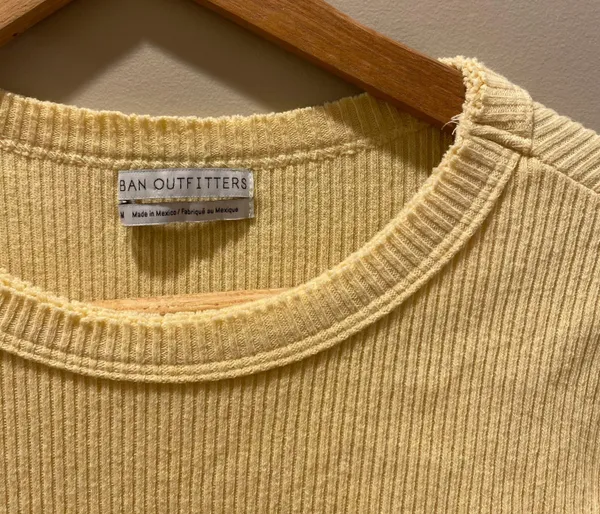 Urban Outfitters Yellow Crop Top - Image 3