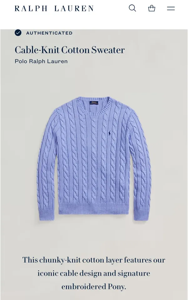 Polo Ralph Lauren Cable Knit Cotton Sweater - Image 7