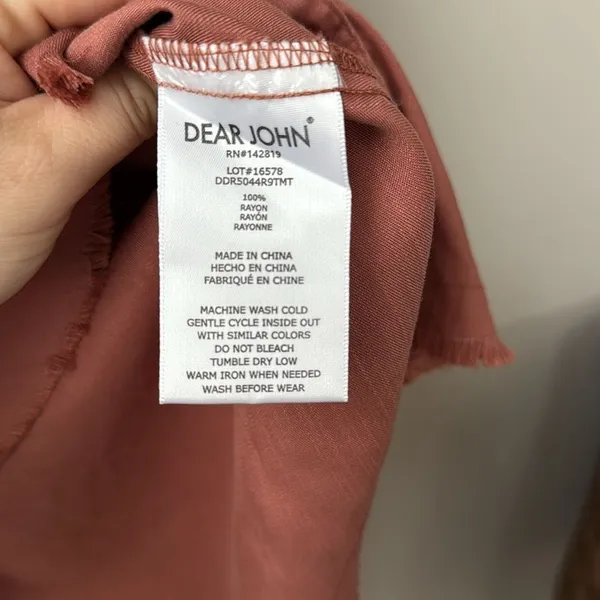 Dear John Denim Wistful Mauve Long Sleeve Button Avery Dress - Image 6