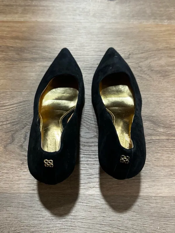 Coach Black Suede 
Pointed-Toe Heels - Image 3