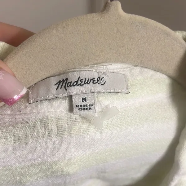 ✨Madewell Linen-Blend Painter Sz Medium Shirt in Eades Stripe✨ - Image 10