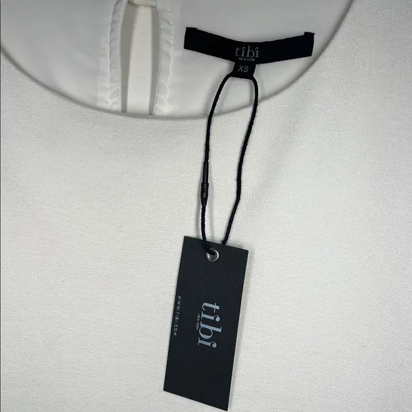 NWT Tibi white long sleeve shift mini classy dress - Image 5