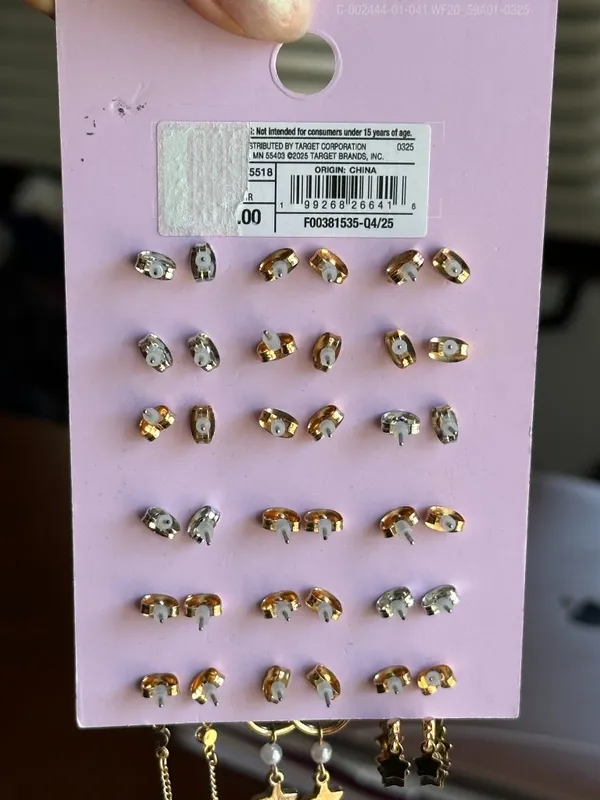 Wild Fable Celestial Earring 18pc Set Gold Sun Moon Star Butterfly NWT - Image 4