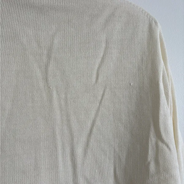 Vintage Cream Open Knit Cardigan Cottagecore Neutral - Image 4