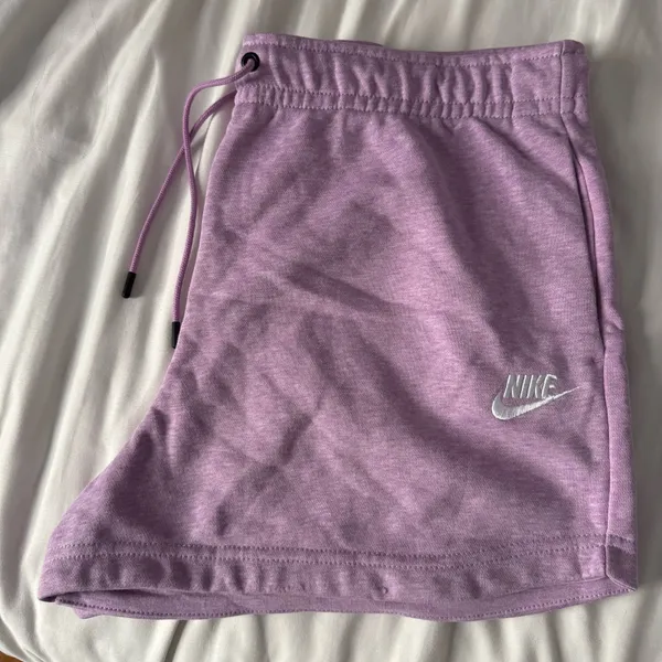 Women’s Nike Purple Sweat Shorts Size: L - Image 4