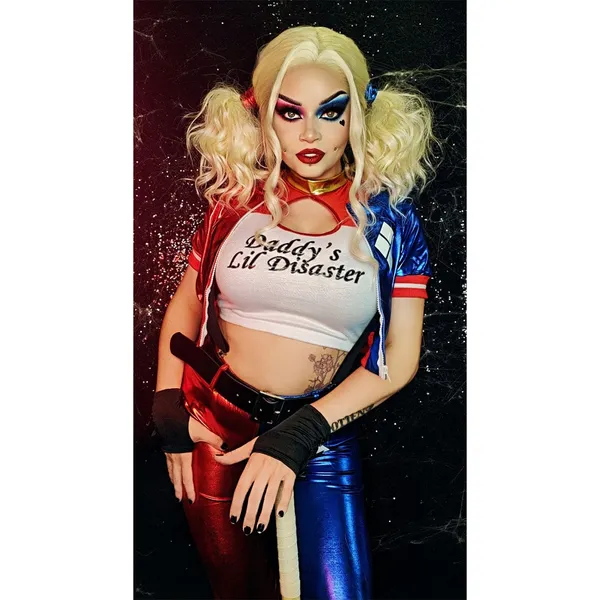 NEW Music Legs Harley Quinn Daddy's Lil Disaster Costume Size Medium Large - Image 2