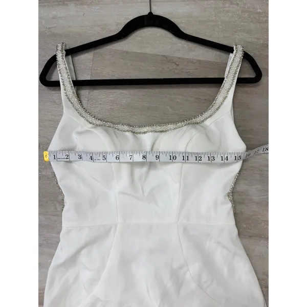 NEW Mac Duggal Savannah Dress White Size 6 Cocktail - Image 7