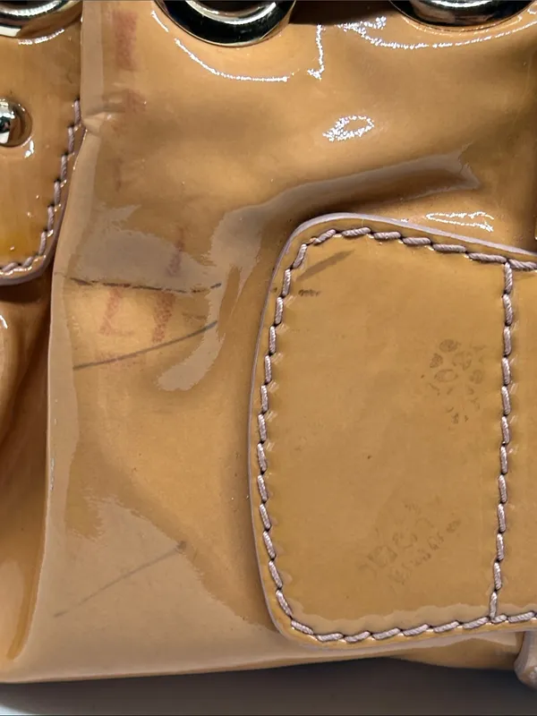 Jimmy Choo Ramona Tan Leather Metal Studded Hobo Shoulder Bag Purse 🔥🔥 - Image 10