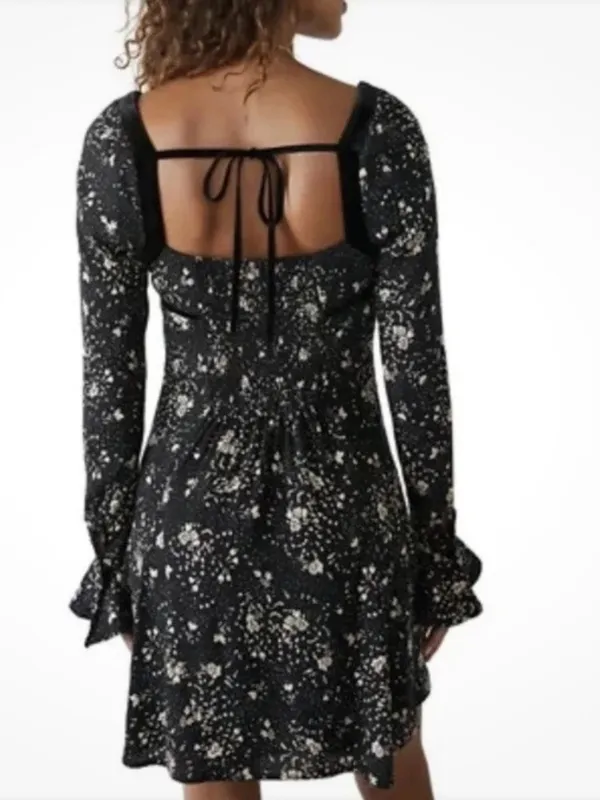 Free People Tess Mini Babydoll Dress Viscose CottageCore Country Village Sz M - Image 2