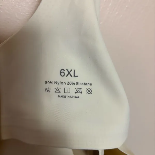 NWT‎ Lush Fitting Bra Women's Plus Mature Cream Beige Nylon Elastane Size 6 XL - Image 5