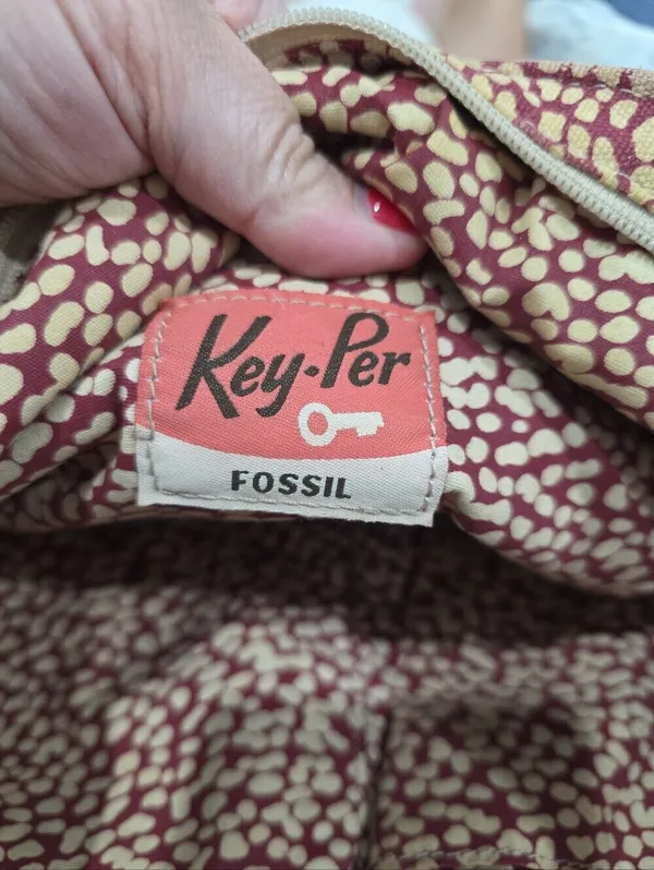 Fossil Key Per Floral Canvas Shopper Tote Shoulder Bag Purse Y2K Vintage Retro - Image 5