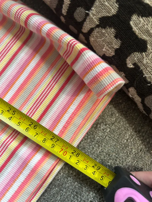 Kohl’s Sonoma for Life Women's Short Sleeve Stripe Tee - Pink & Yellow | Size L - Image 6