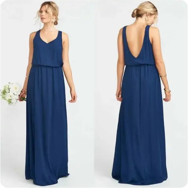 Show‎ Me Your Mumu Dress Small Navy Blue Kendall Maxi Bridesmaid Formal - Image 2