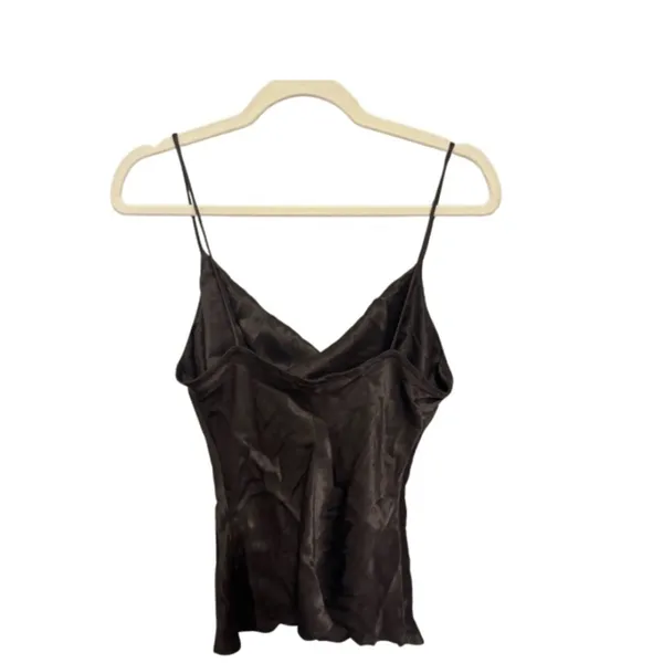 Zara Dark Brown‎ Satin Tank Top - Image 2
