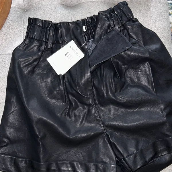 FRNCH NWT Faux Leather Belted Shorts - Image 6