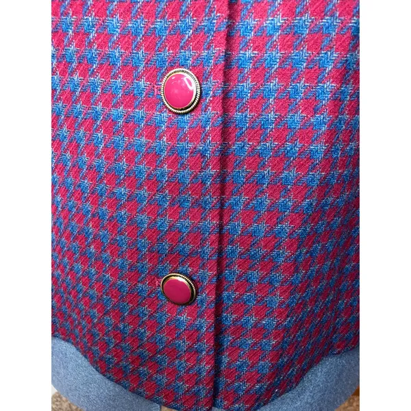 Pendleton plaid blazer size 16 crimson blue - Image 2